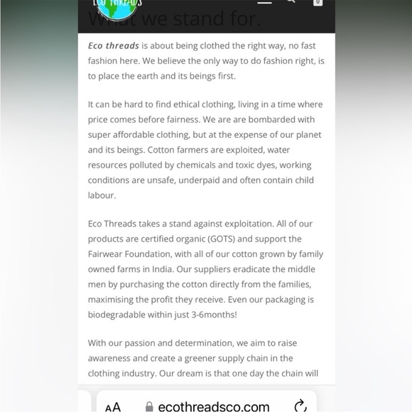 Eco Threads organic cotton t-shirt - Picture 7 of 7